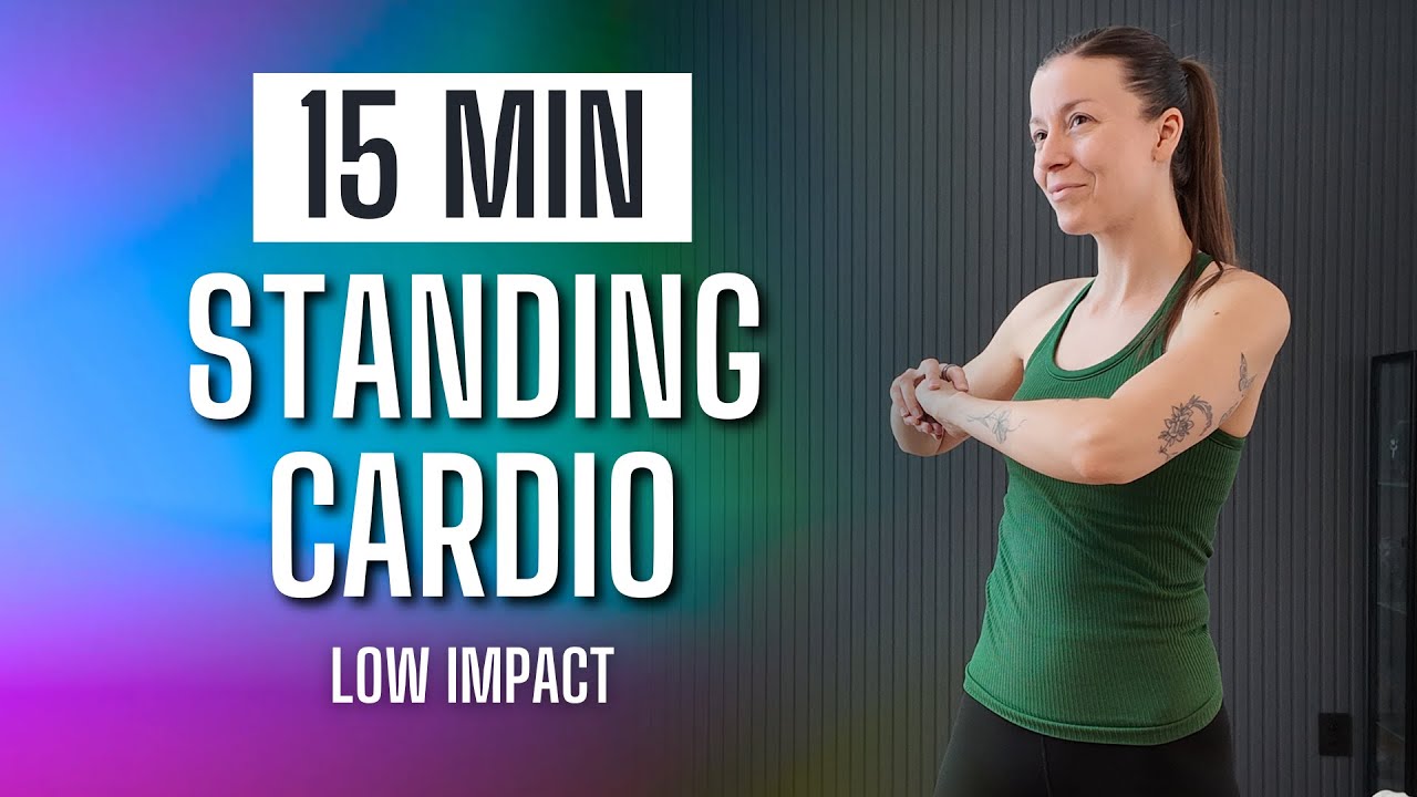 15 Min STANDING CARDIO Workout | Low Impact
