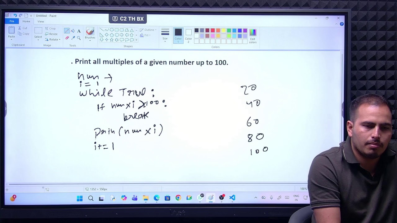 python live Class (  For  ,  While  loops problem  )