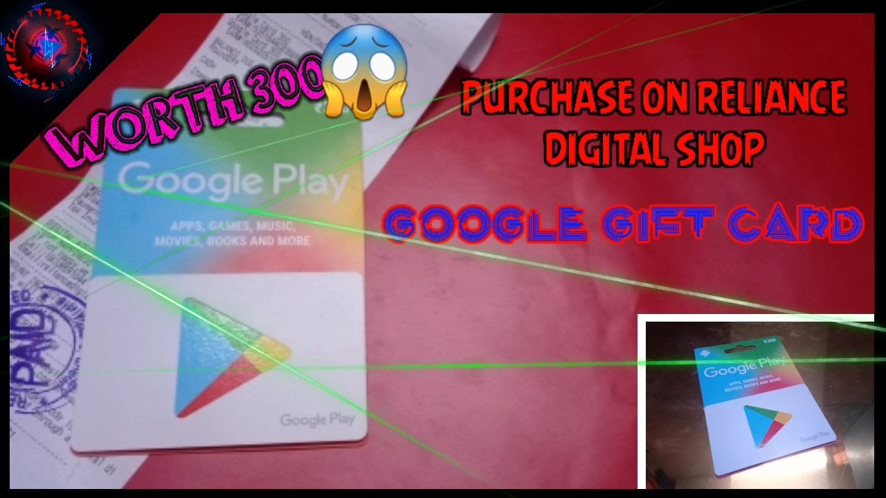 Google play  / how to google play gift card purchase on reliance shop in India / HYPER PLASMA STUDIO