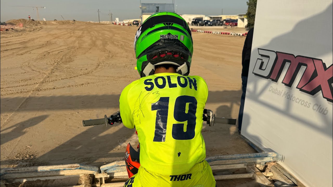 2024/2025 Dubai Motocross Championships Round 6 85cc Moto1 Miles come back race from injury