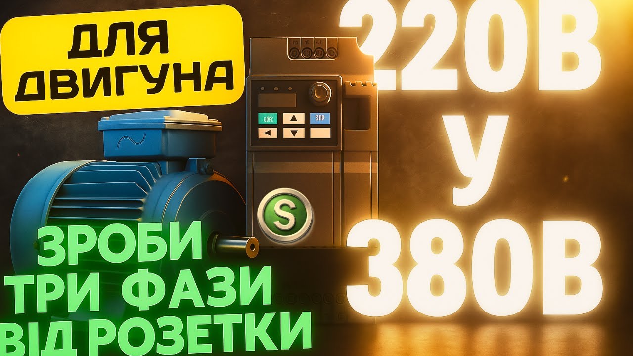 ⚡ Как подключить трехфазный двигатель 380В к розетке 220В?! Реальное решение без потери мощности