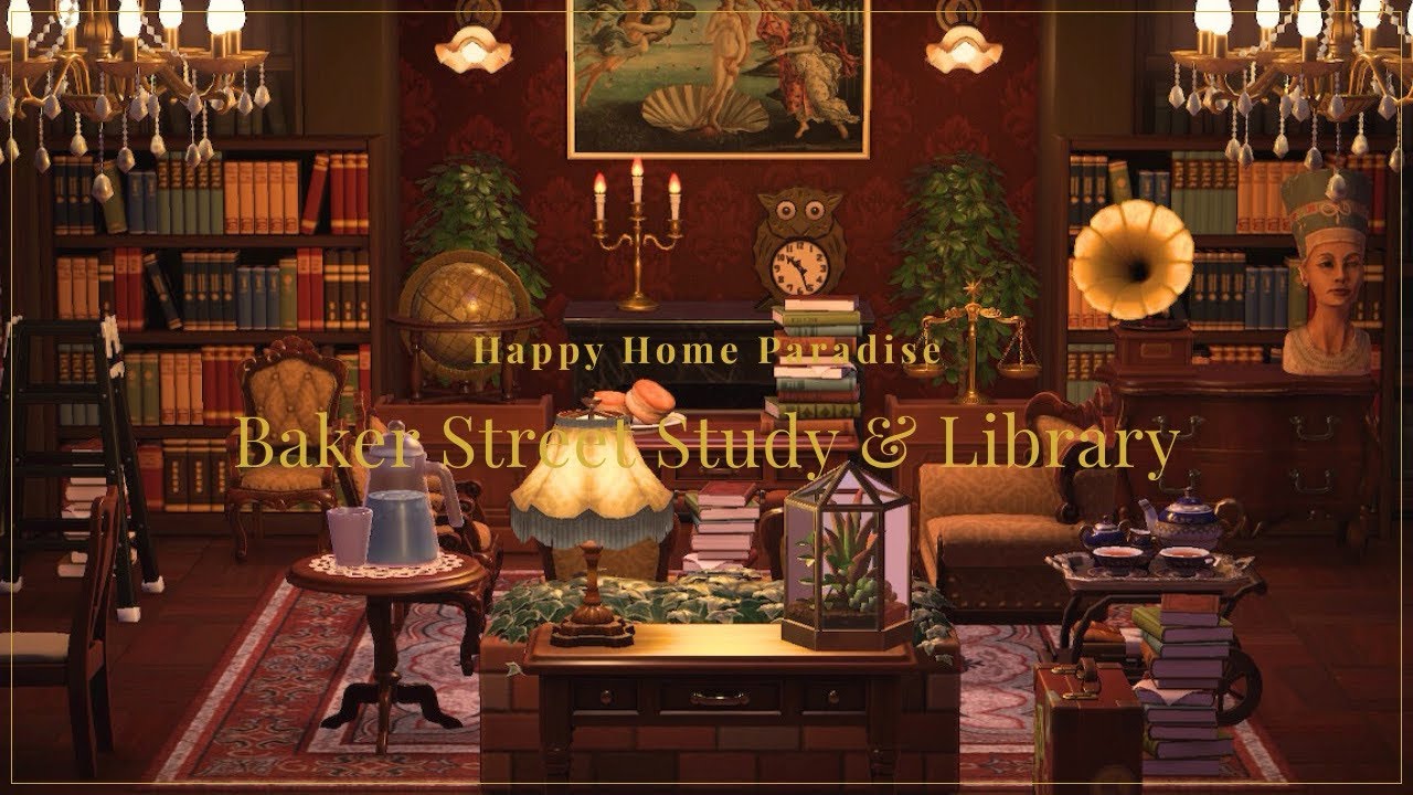 【あつ森】Baker Street Study & Library | Happy Home Paradise