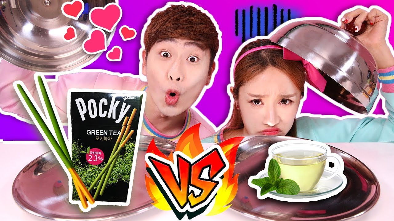 [빼빼로 VS 실제음식] 강이와 복불복 랜덤 빼빼로 뽑기 대결놀이 Real VS Pepero - 지니