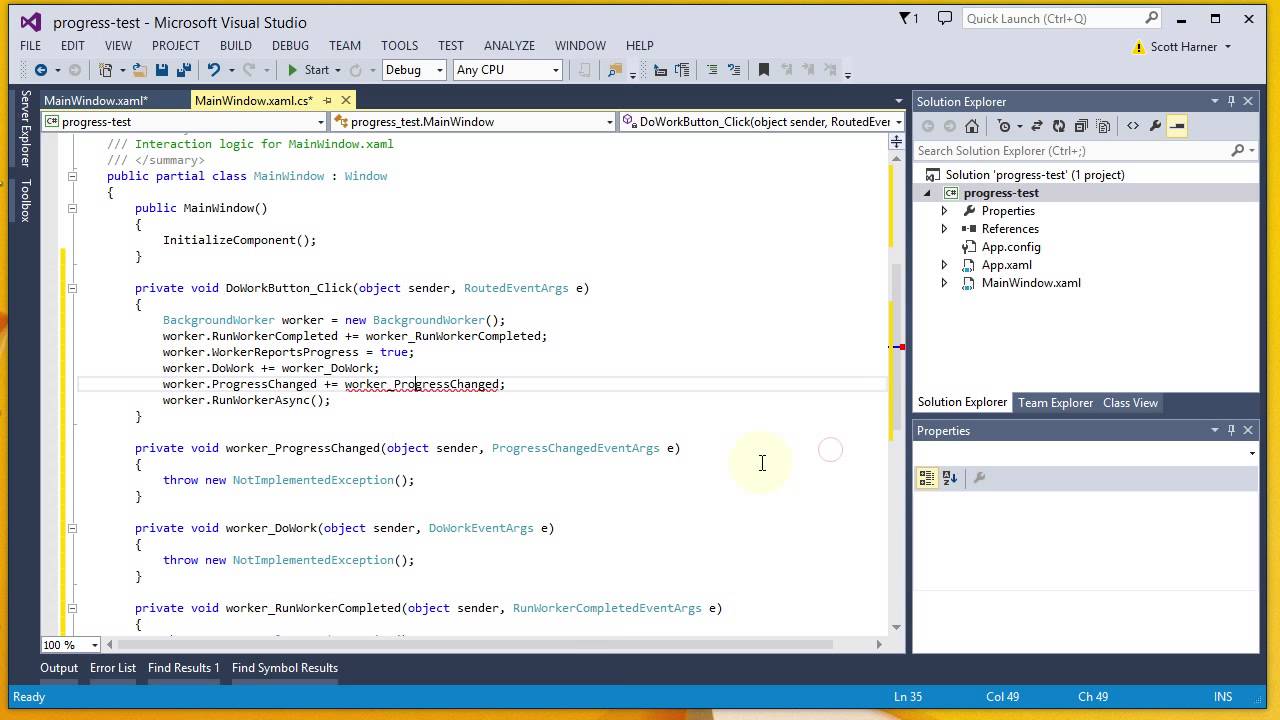 How to Use the Progress Bar in WPF for Long Running Tasks