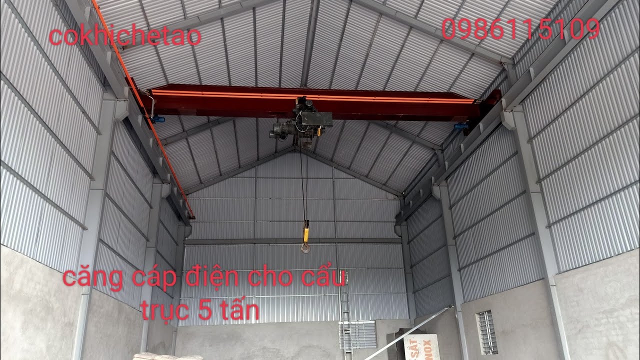 căng cáp điện cho cẩu trục (power cable base for structure