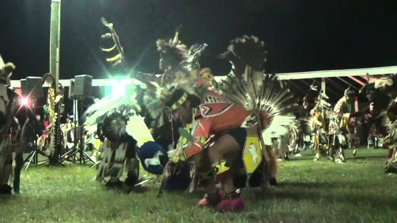 Cowessess Traditional Pow Wow 2014 - various photos and video of mens chicken dance