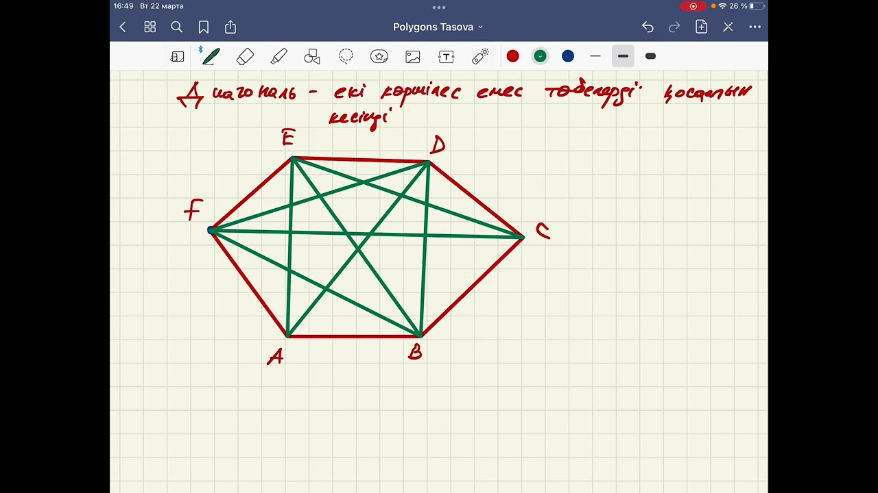 Polygons, Көпбұрыштар және оның қасиеттері 1