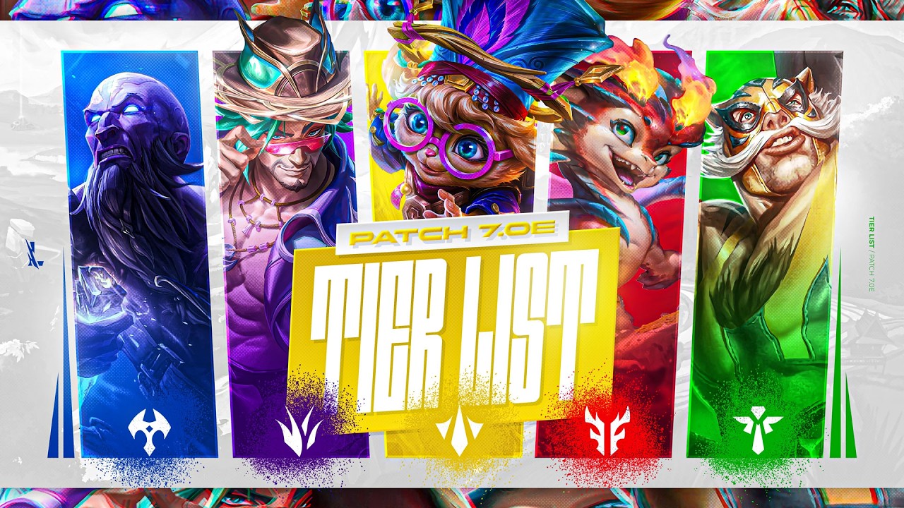 OS CAMPEÕES MAIS FORTES DE CADA ROTA! TIERLIST DO PATCH 7.0E LoL Wild Rift