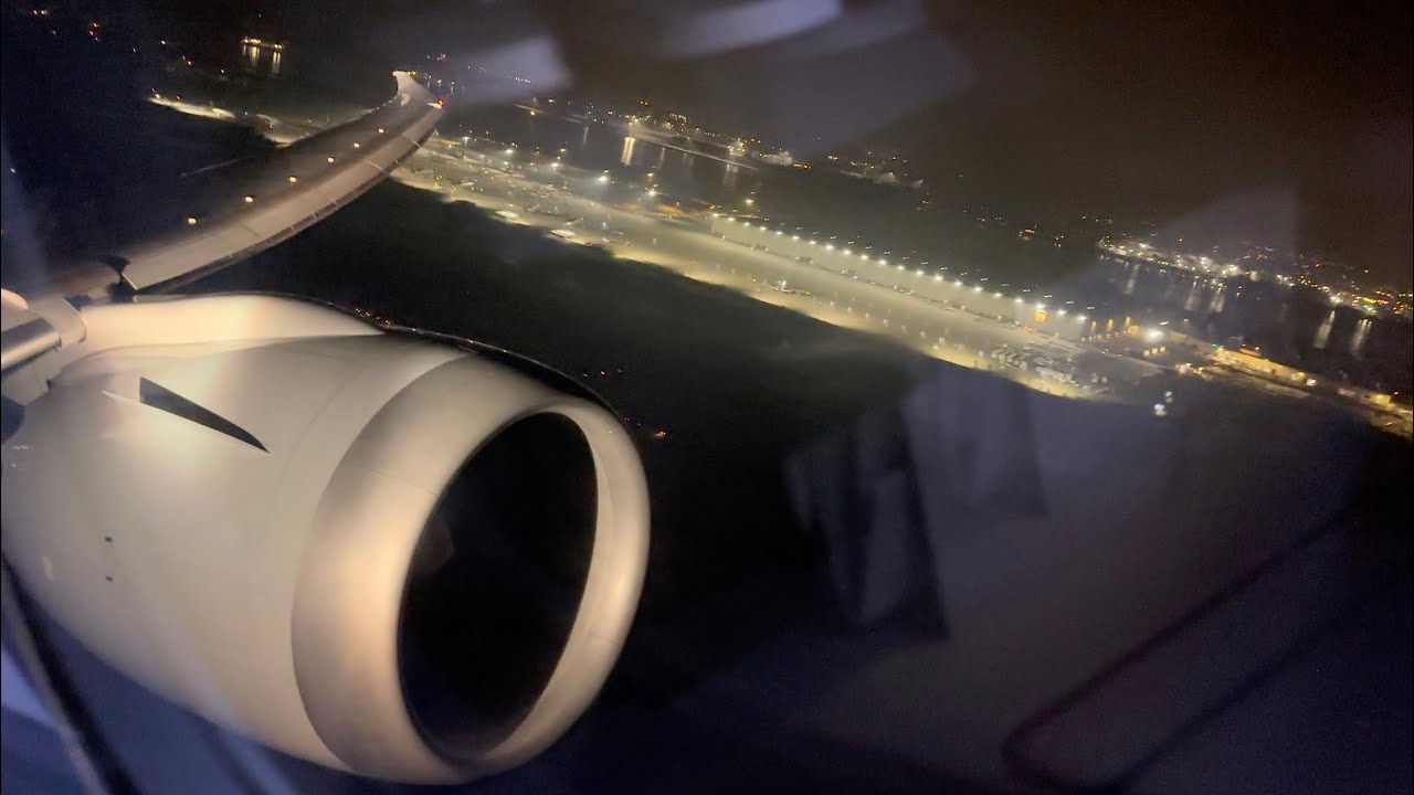 Midnight American 787-9 Takeoff from Philadelphia (PHL)!