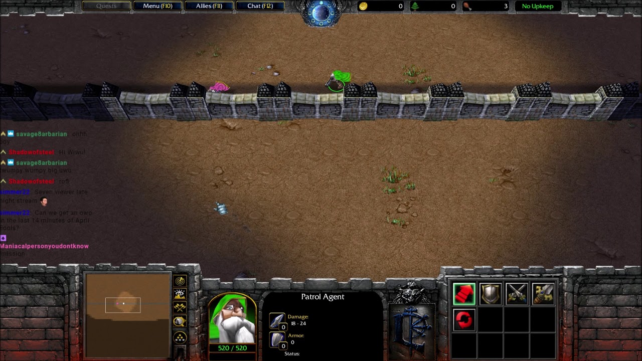 So they made a Trump's Wall Custom Game for Warcraft 3...