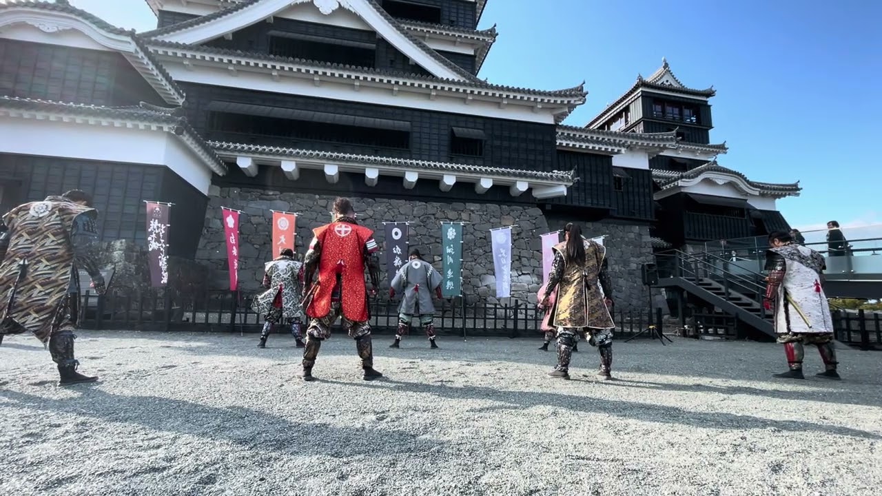 2025/12/27午後　熊本城天守閣前　熊本城おもてなし武将隊