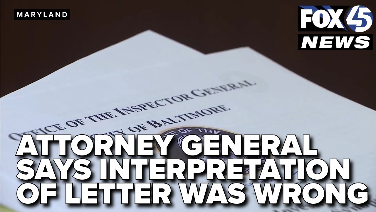 AG Brown says Baltimore City wrongly interpreted letter used to block IG access to records