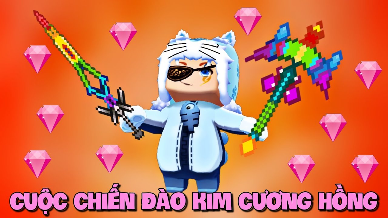 Cuộc chiến đào Kim Cương Hồng trong Mini World | Mini Game | Meowpeo