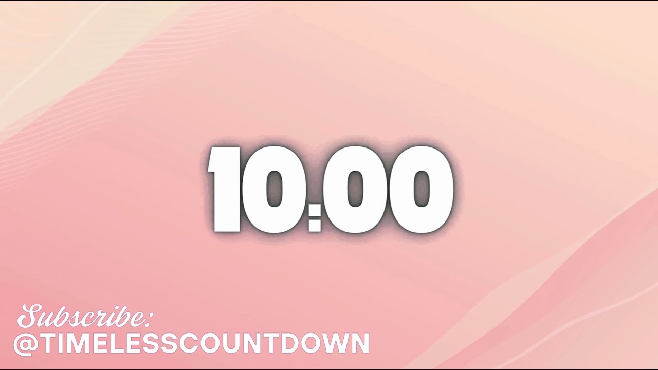 10 Minute Silent Timer ⏳🔔 | No Music, Silent Countdown, Beep at End