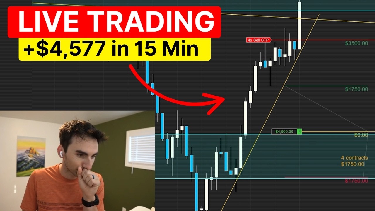 LIVE DAY TRADING Making $4,577 in 15 Minutes