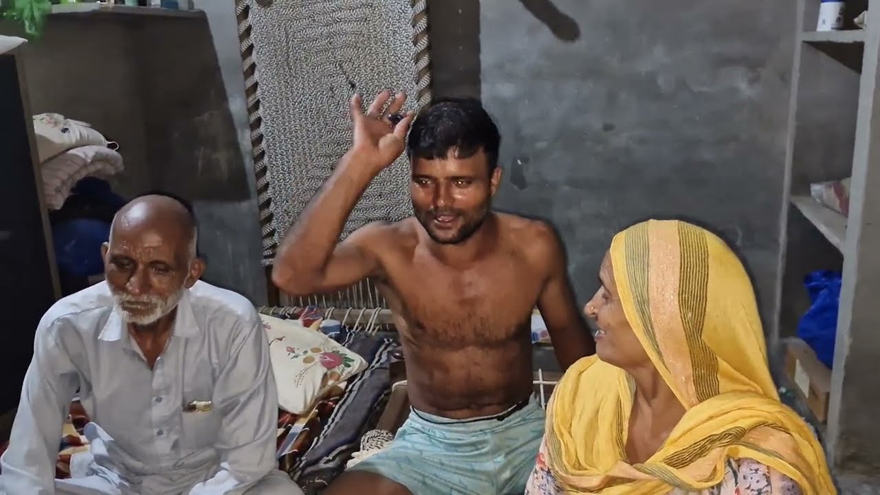 Sunder Sangwan Diwali per ghar gya maa Bapu or manjeet se mila manjeet se bhuat sari bate ki video 