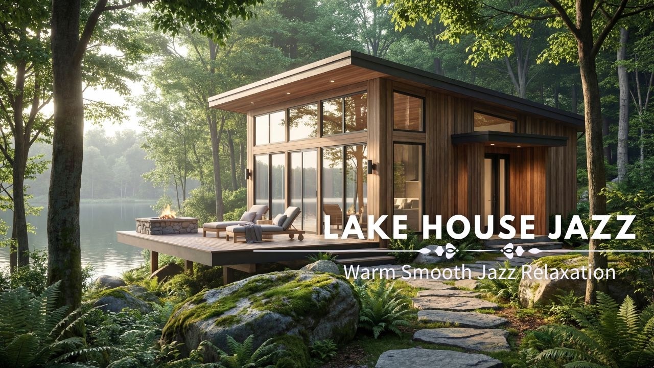 Lake House Comfort Jazz Music | Warm Smooth Jazz Relaxation