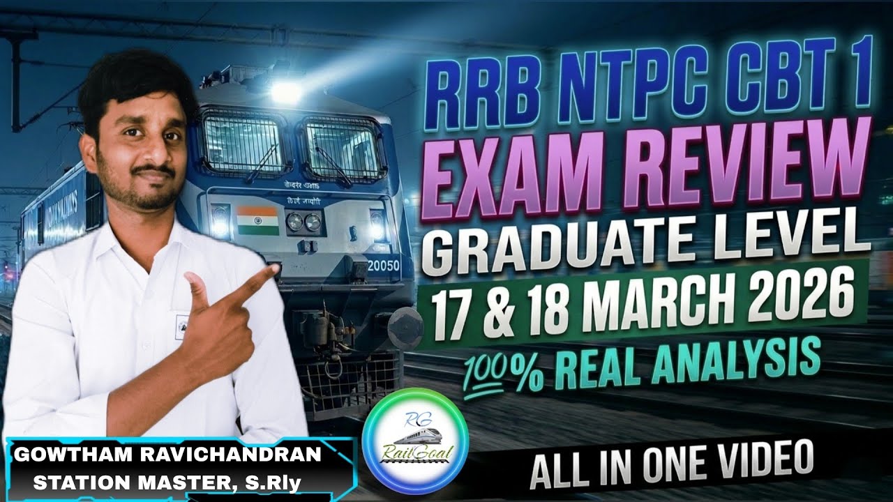 RRB NTPC GRADUATE LEVEL REAL EXAM QUESTIONS #rrbntpcgraduatexamanalysis #rrbntpcexamreview