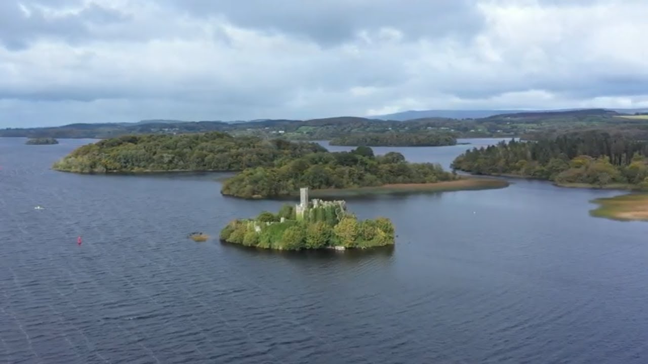 Lough Key Forest Park, Roscommon, Ireland. Dji Mavic 2 Pro. Cinematic Aerial Footage.