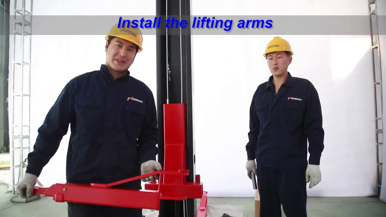 How to install clear floor 2 post car lift