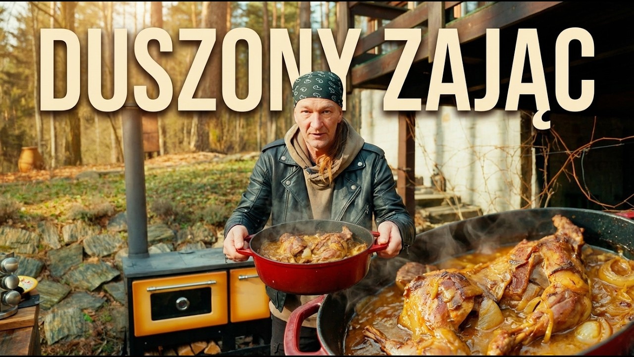 Duszone mięso zające w brytfannie | Tradycyjna kuchnia myśliwska