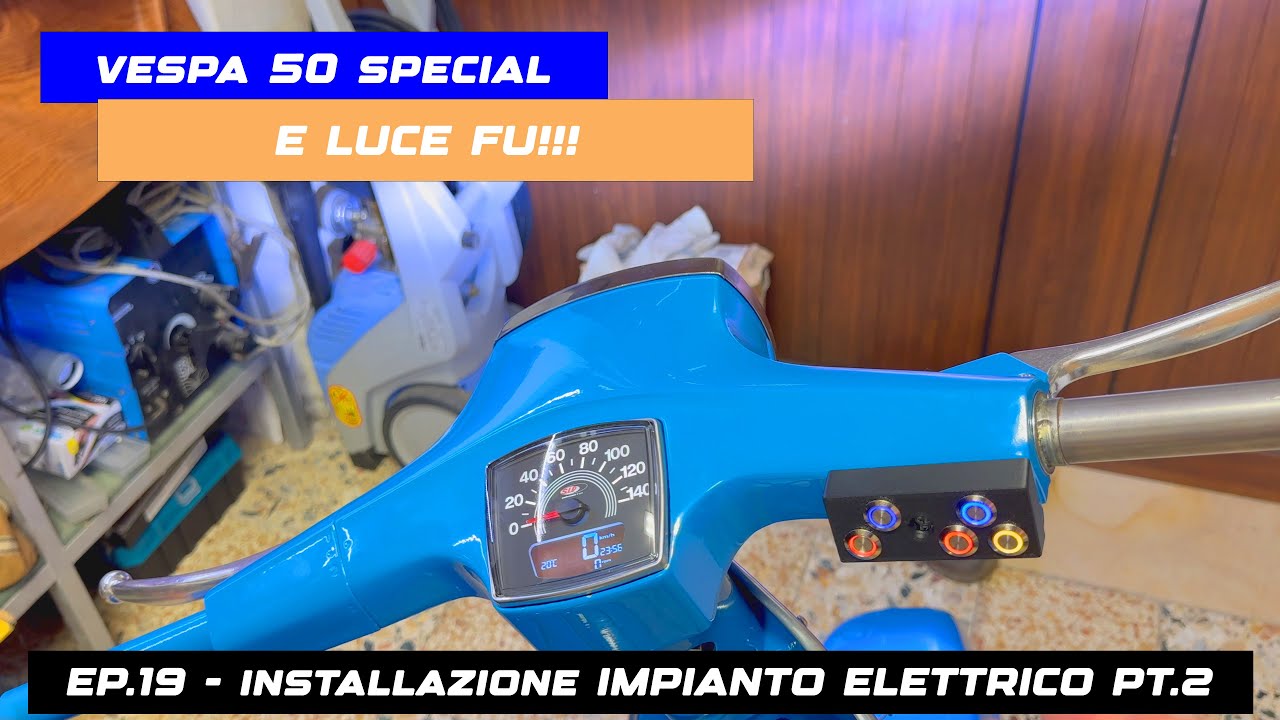 AD UN PASSO DALLA STRADA! Restauro Vespa 50 Special - Terminiamo l'impianto elettrico 12V DC