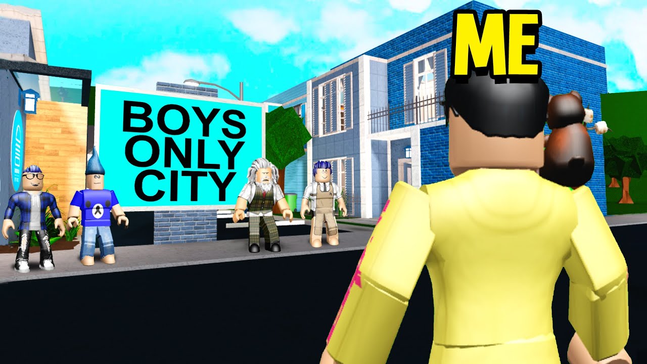 I Found A BOYS ONLY CITY.. So My Boyfriend Went UNDERCOVER! (Roblox Bloxburg)