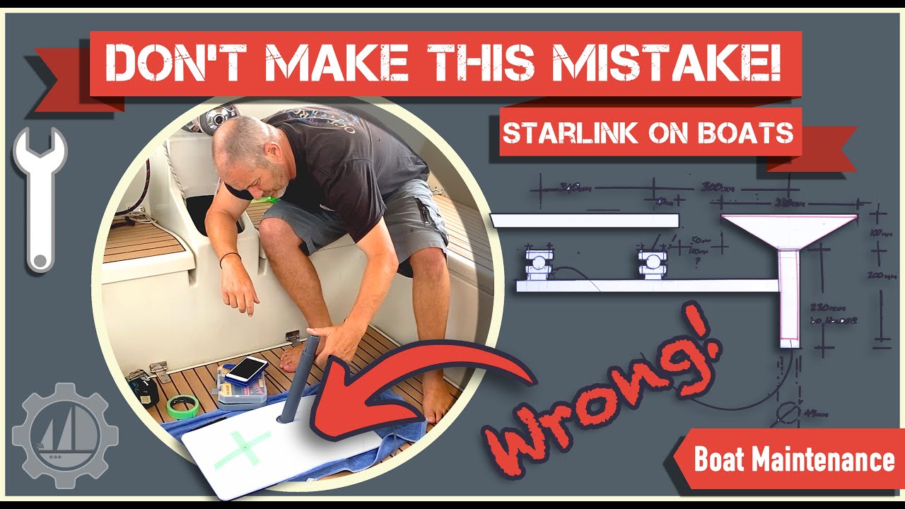 #Starlink on Boats, Making and Installing a DIY Dish Mount and Disabling Motor for a Sailboat