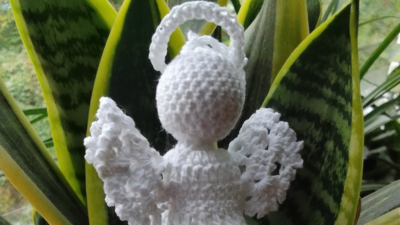 Aniołek na szydełku 13cm -crochet angel 13cm