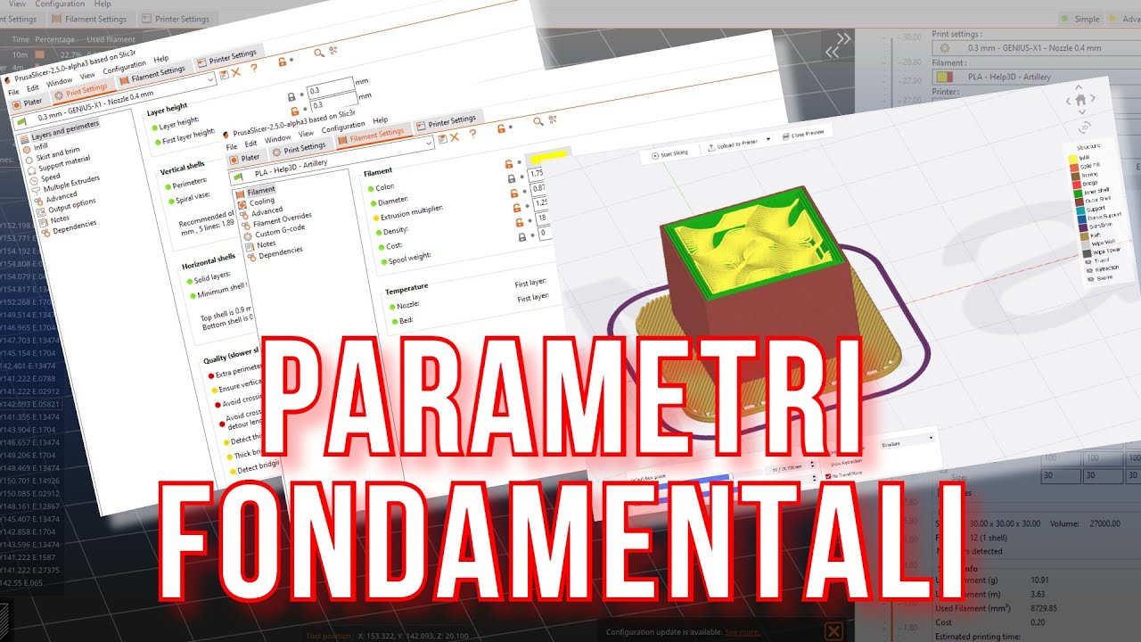 Quali sono i parametri fondamentali di Stampa 3D? Lez. 4/9