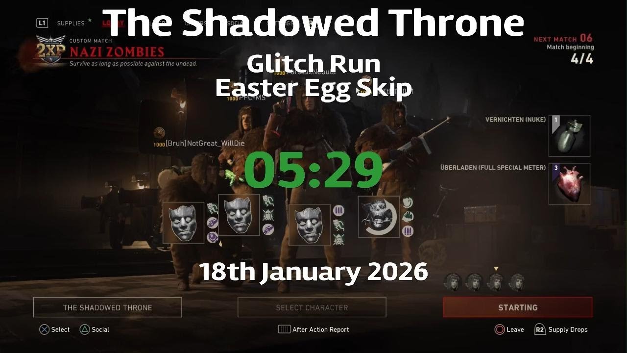 Shadowed Throne - EE Skip in 05:29 (4-Player)