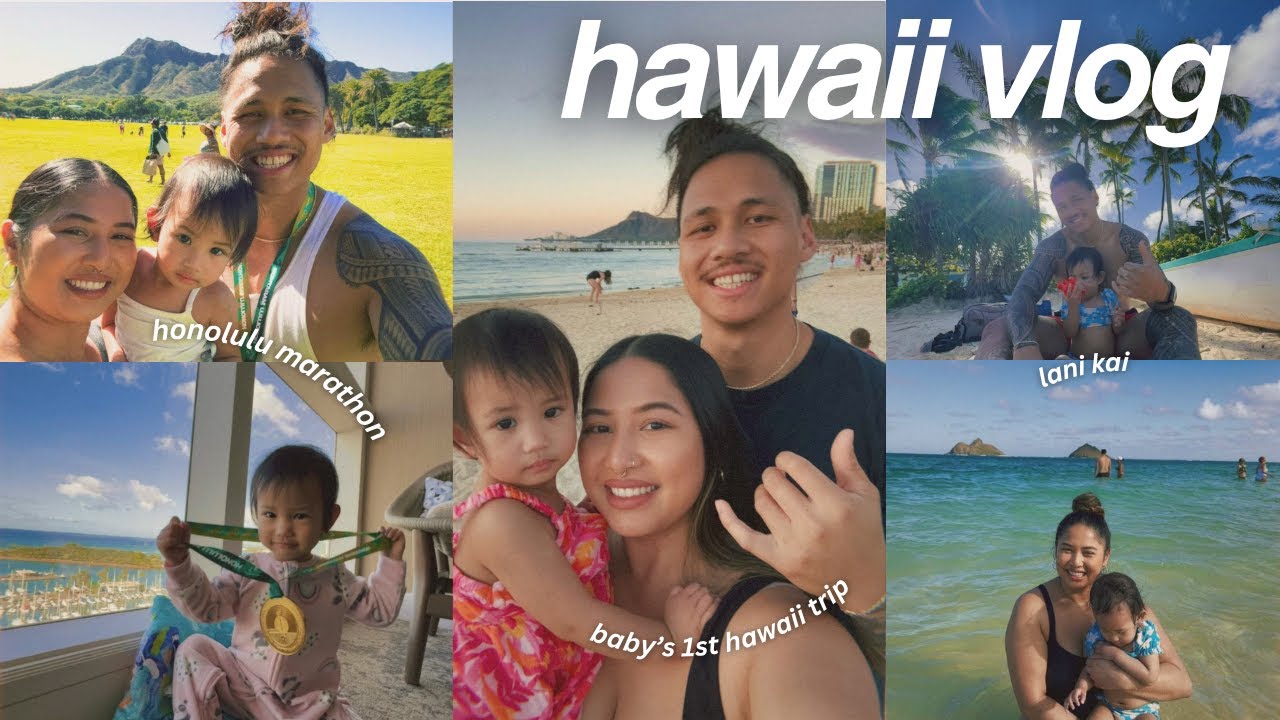 oahu, hawaii vlog 🌺 | honolulu marathon & baby's first hawaii trip 🤙