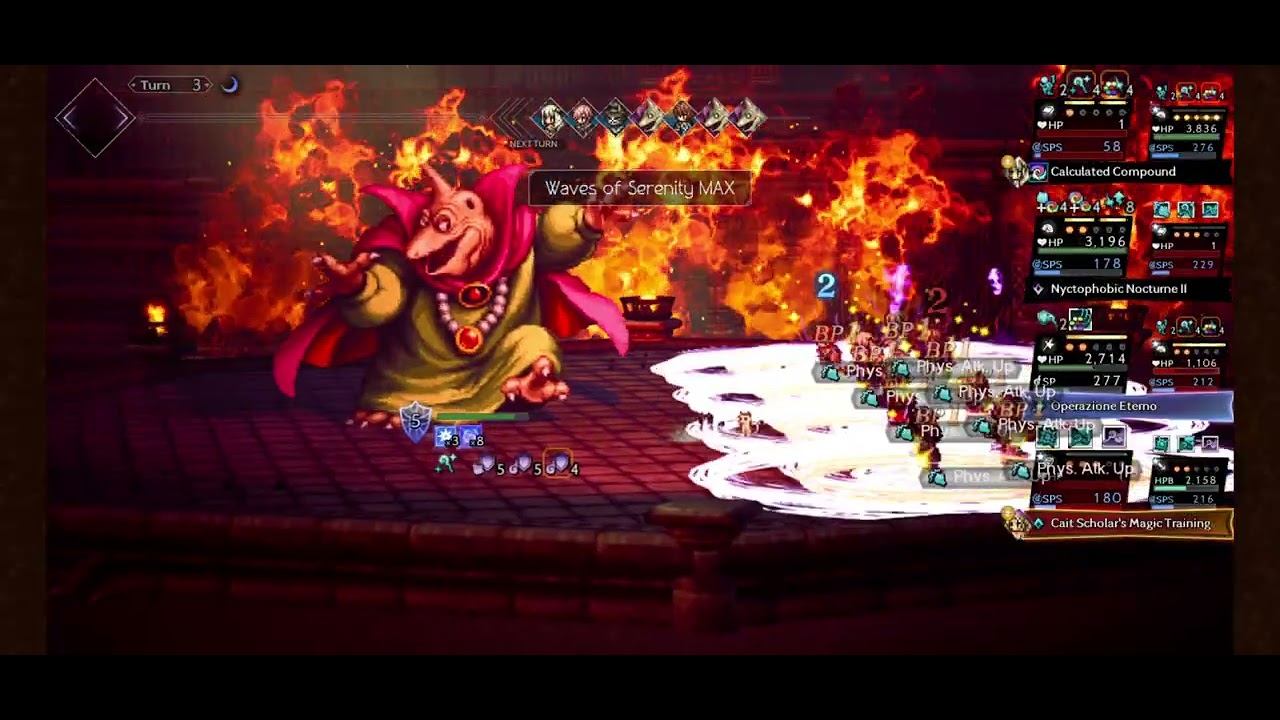 Octopath COTC GEP Baramos EX3 in 4T (easy 30 rubies)