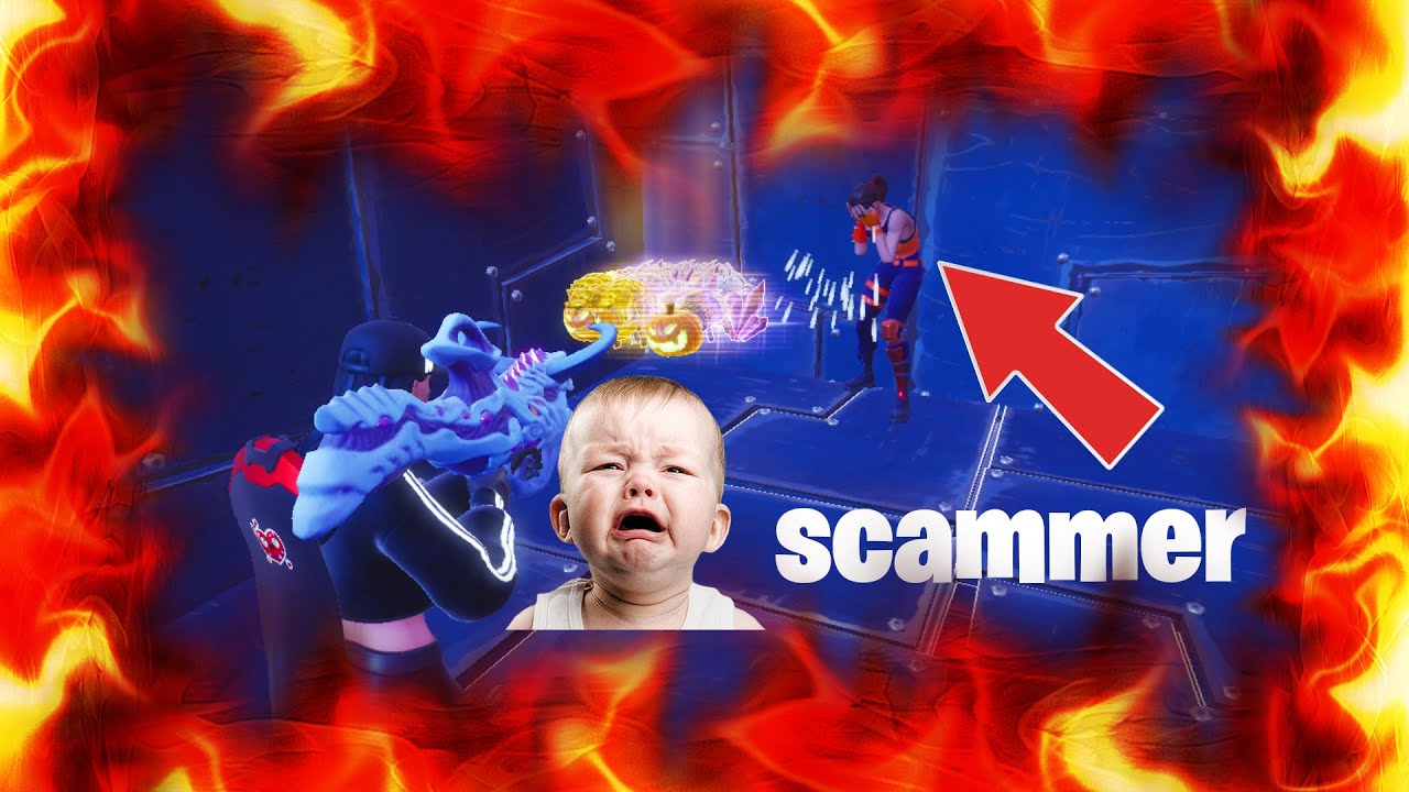 Kind fängt an zu weinen weil es gescammt wird. Scammer wurde gescammt in Fortnite RDW.