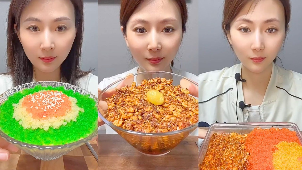 Colorful Roe Layers and Spicy Seafood Crunch Mukbang Bowl