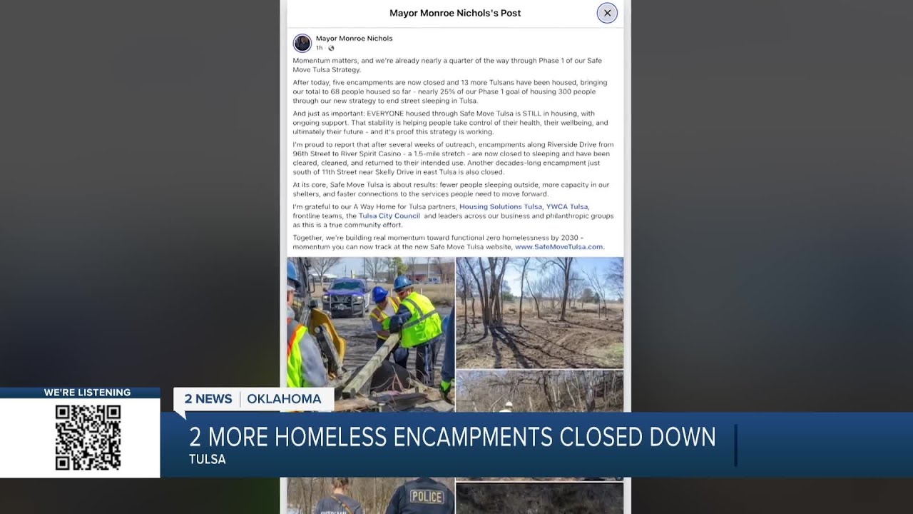 Two homeless camps in Tulsa cleaned up