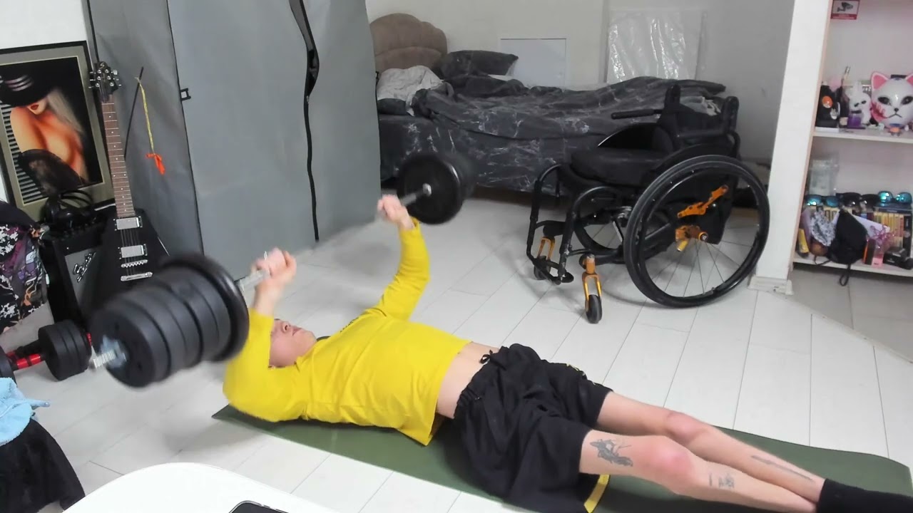 Rehabilitation at home - bench press
