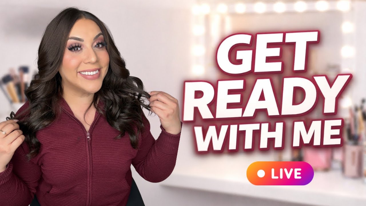 PART 2: Get Ready With Me LIVE | How I Curl & Style Hair Extensions + Everyday Makeup Routine