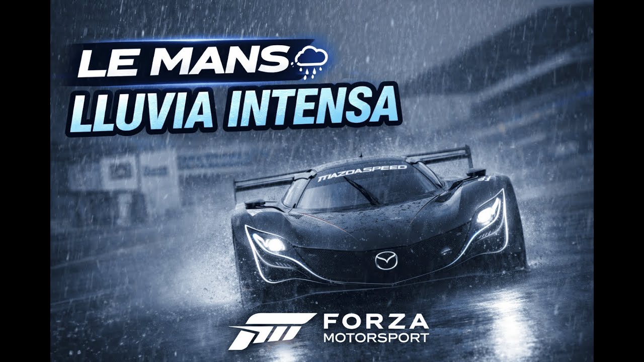 “Lluvia brutal en Le Mans 🔥 Mazda Furai