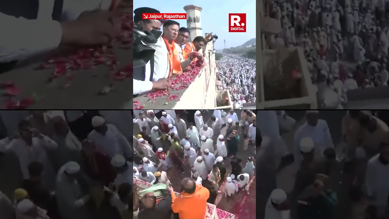 Hindus Shower Flower Petals on Muslims During Eid Namaz in Jaipur