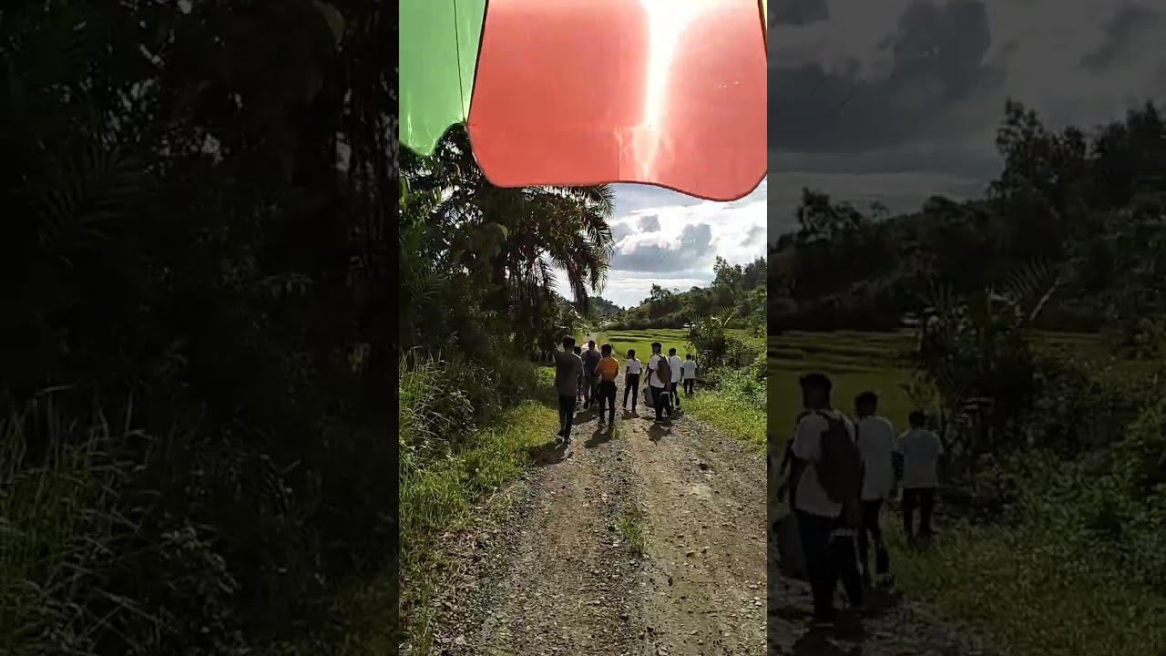 My students walking down the village -Bohol Philippines