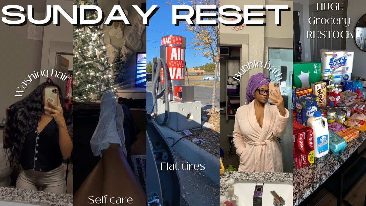 VLOGMAS DAY 8🎄| Sunday reset grocery restock + Self care at home | Akeira Janee’ 🖤