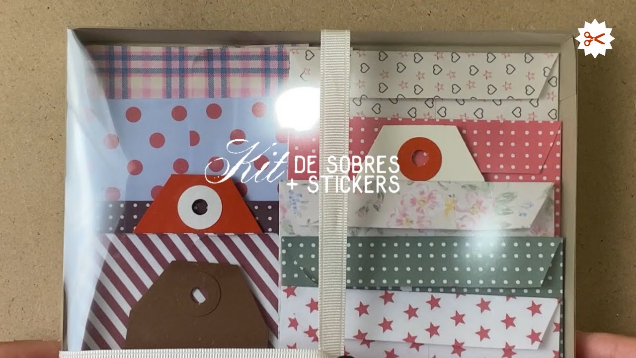 Regalo fácil: Kit de Sobres hecho a mano (incluye stickers) ✄Minilichis