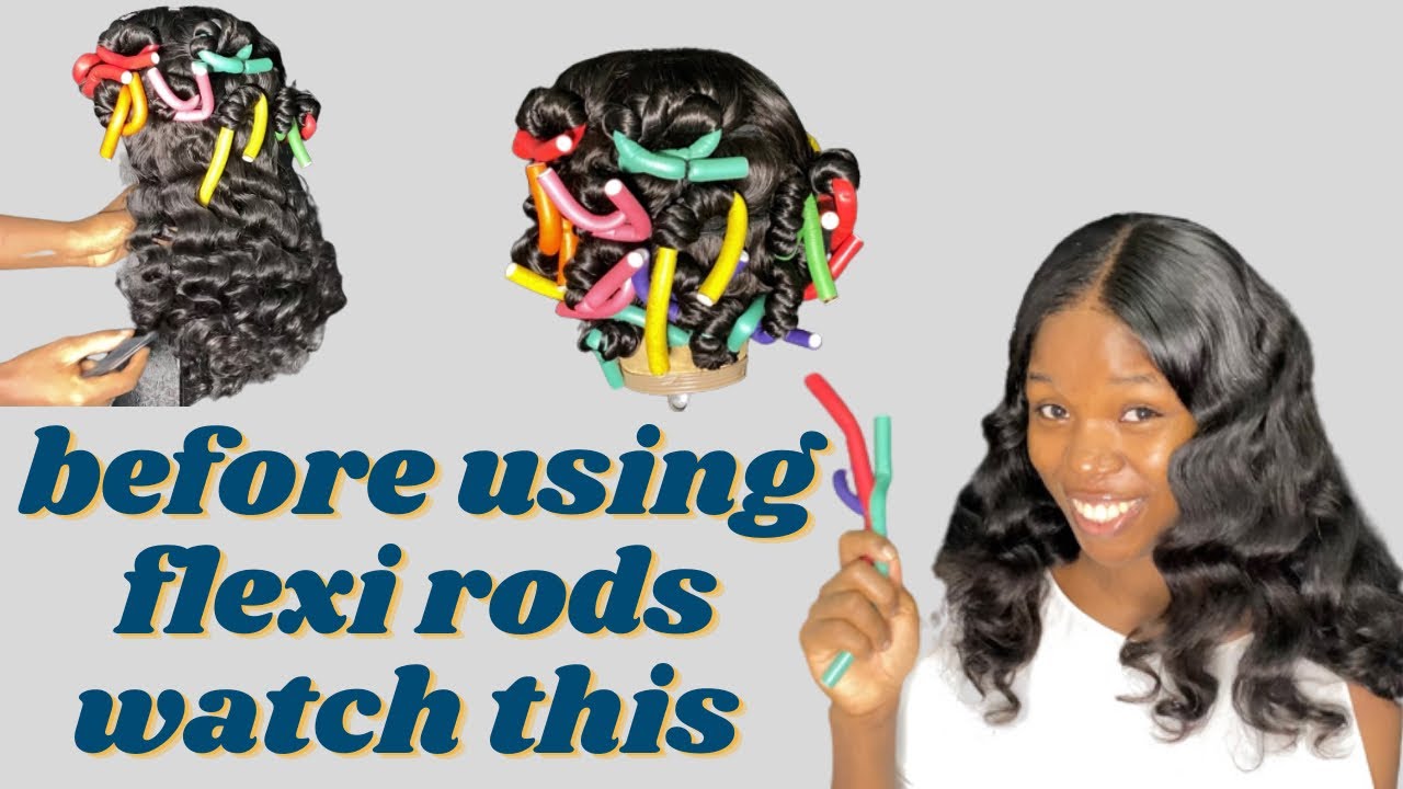 How to use flexi rods to curl your wig: old Hollywood waves curl