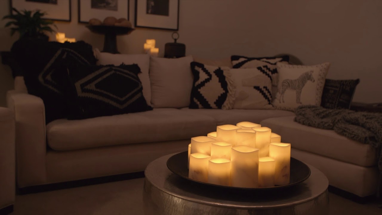 Enjoy Living Platinum Flameless Real Wax Candles - before and after