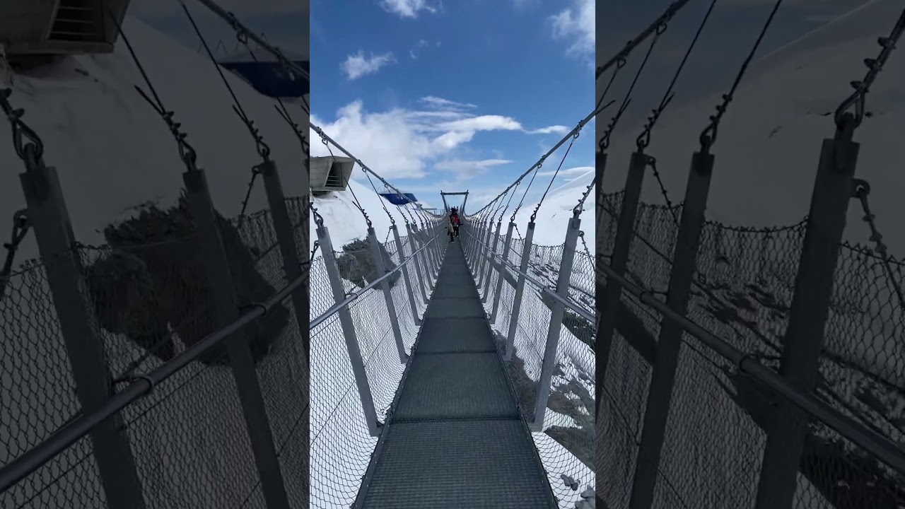 Engelberg🇨🇭- Titlis Cliff Walk: is this the scariest sky walk ever? 😬😳☀️🏔️