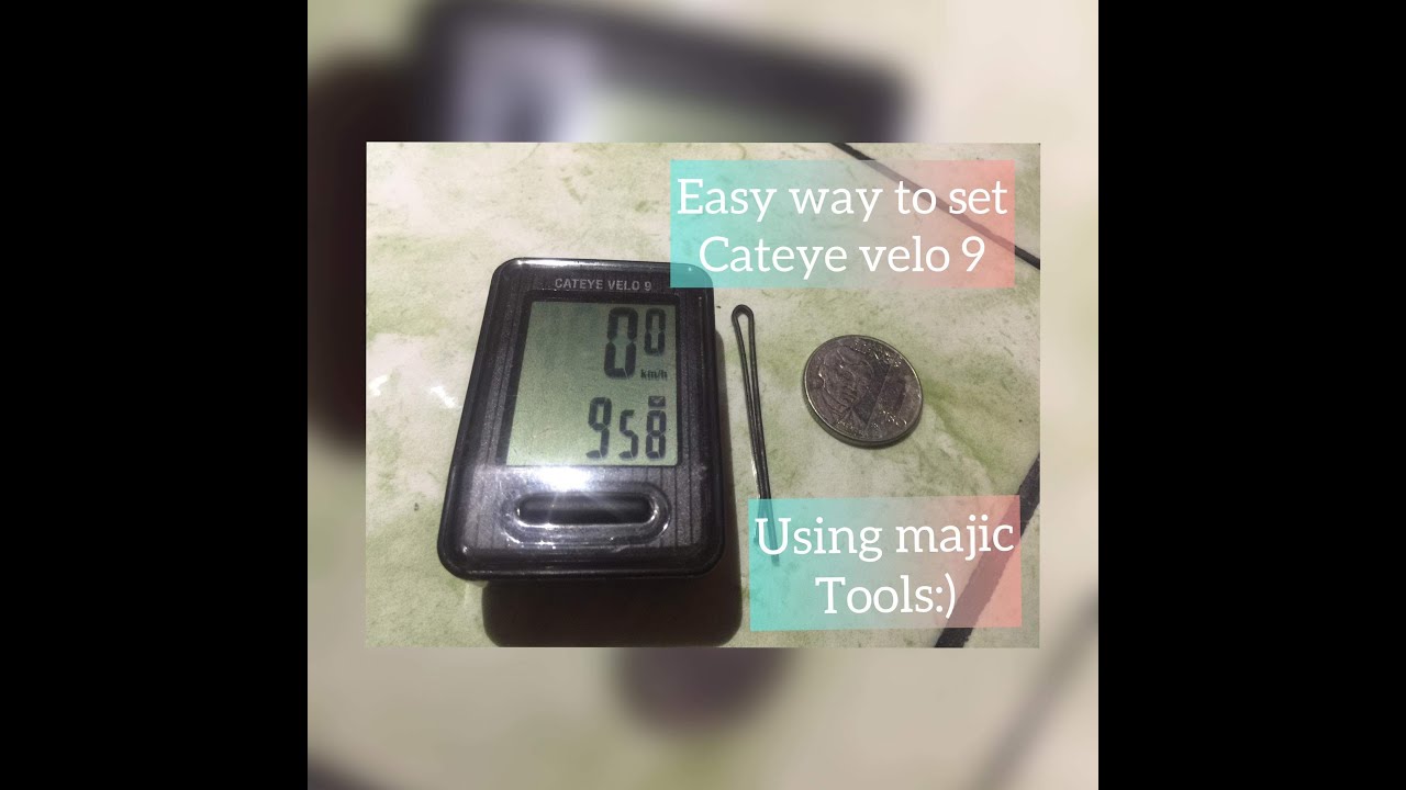 Easy steps for Cateye velo 9 speedometer reset& setting (item review)