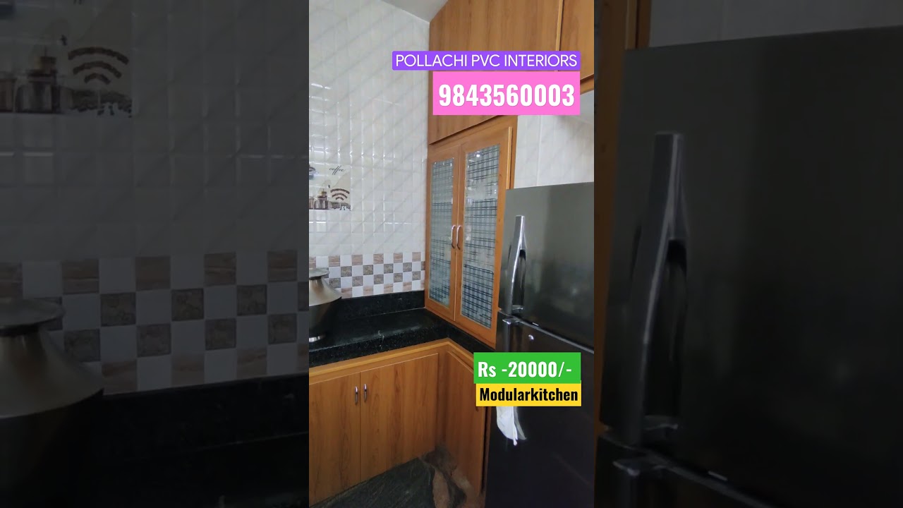 Rs - 20000/- PVC MODULAR KITCHEN #reels #reelsviral #reelsfb #reelsvideo #coimbatore #covai