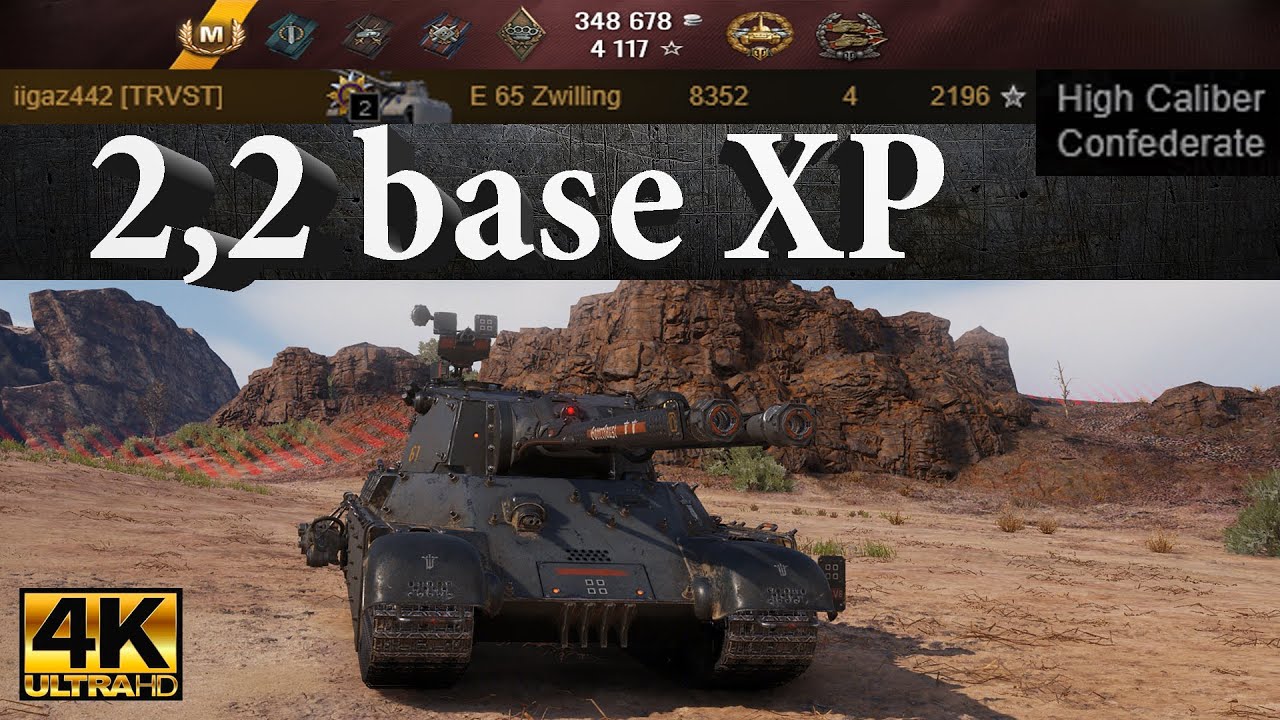 E 65 Zwilling – 2.2k Base XP & 8.3k DMG, 4 Kills, 1600 Block | Ultra HD 4K World of Tanks