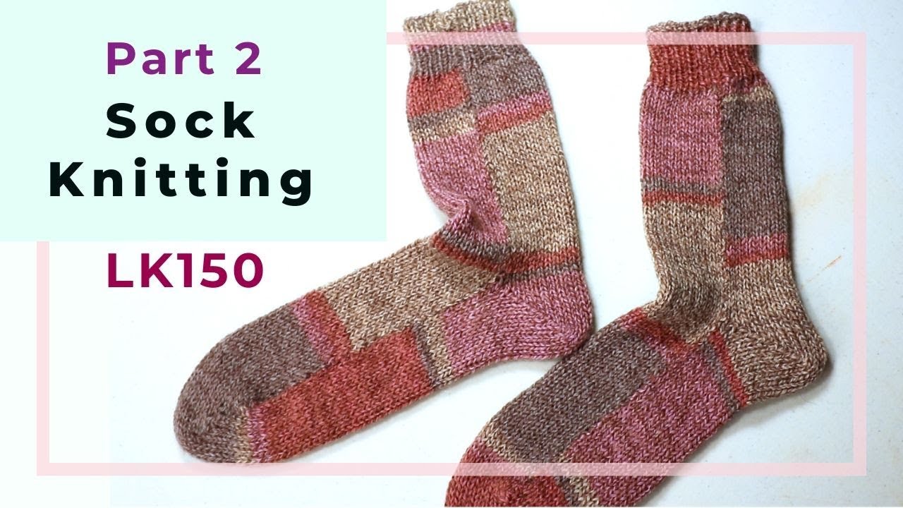 Part 2 Sock knitting on LK150 knitting machine - flat side seams (Bickford) and stretchy bind off